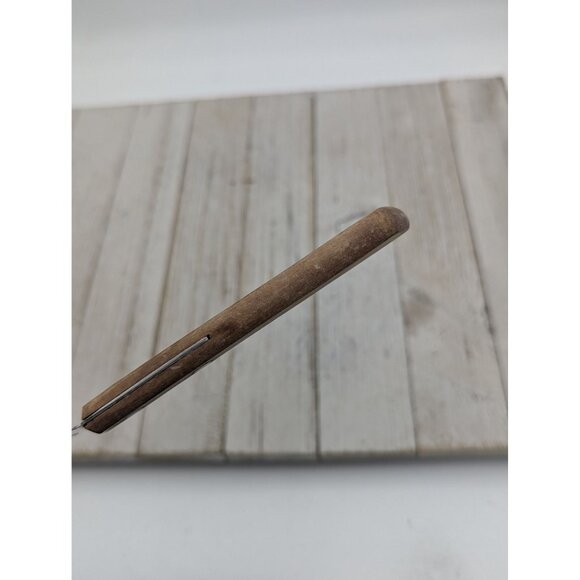 Vintage Household Stainless Slicing Bread Knife 7-3/4" Blade Wood Handle 12-1/4" - Picture 8 of 9